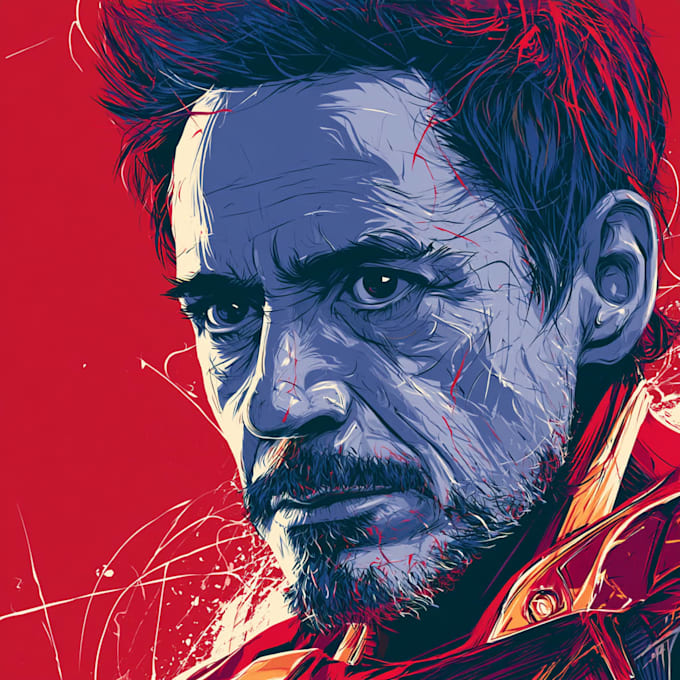 a superhero art illustration comic for you