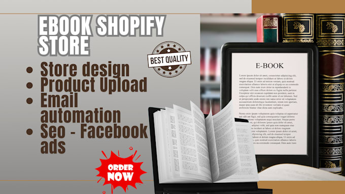 design ebook digital product, online course shopify store