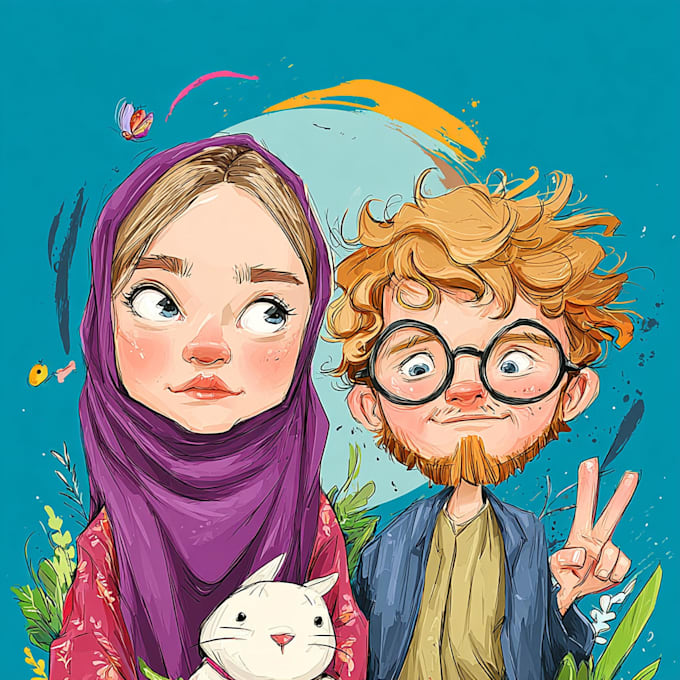draw you into cartoon potrait unique style caricature