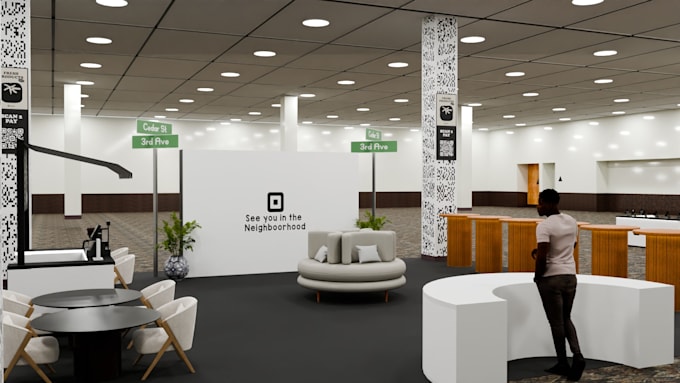 floor plan with exhibition booths