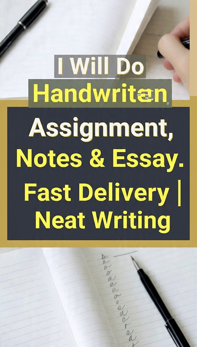 handwritten assignments, essays and notes writing