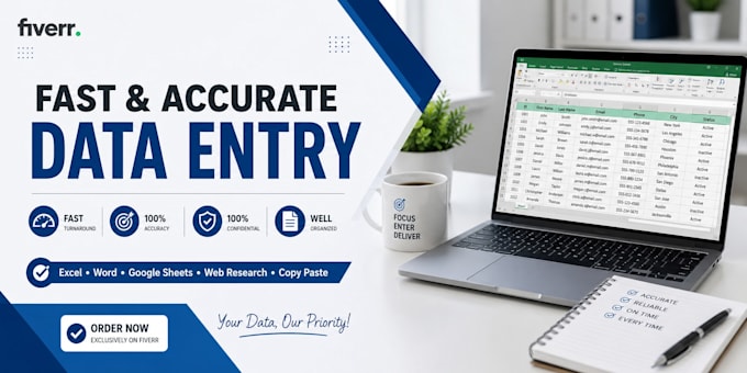 do fast and accurate data entry and typing work