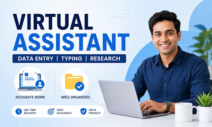 data entry, typing and internet research as your virtual assistant