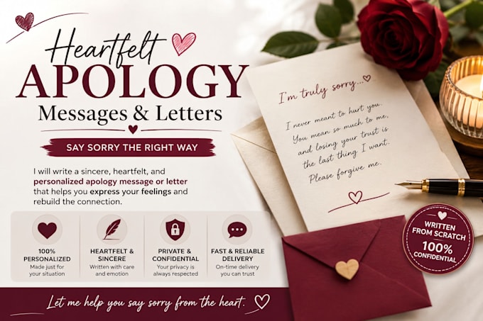 write heartfelt apology letters and sorry messages