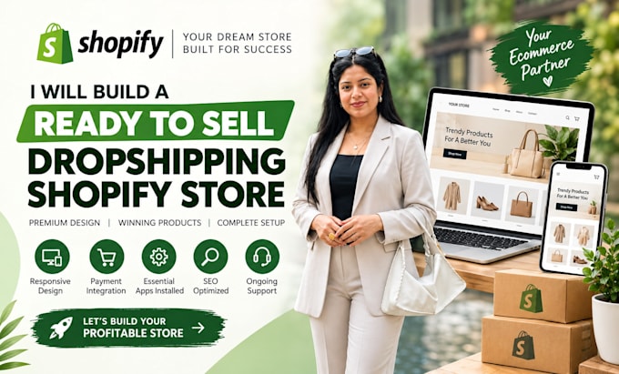 build you a ready to sell dropshipping shopify store