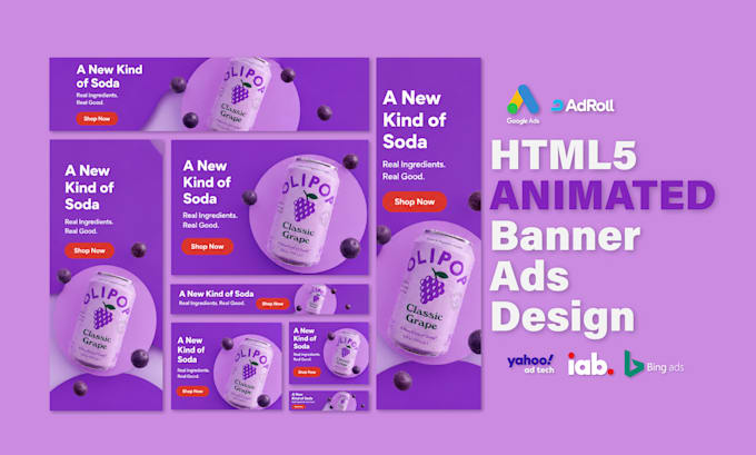 design animated HTML5 banner or google display ads