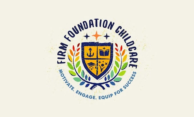 design academic fun preschool childcare logo