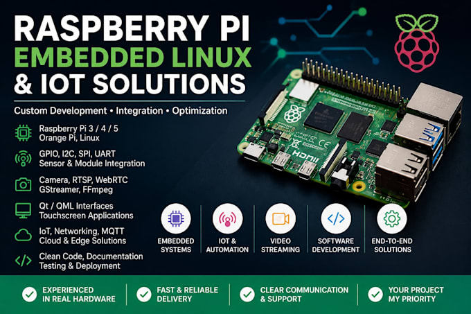 develop raspberry pi embedded linux and iot applications