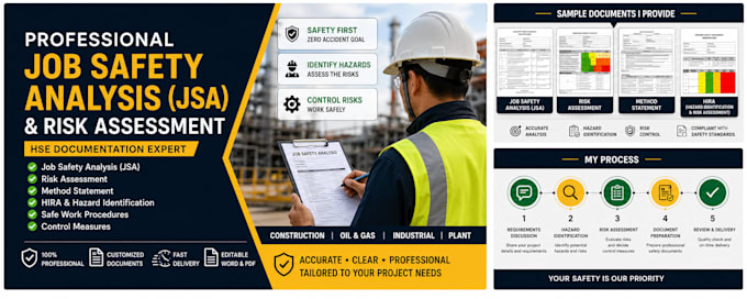 prepare professional job safety analysis and risk assessment
