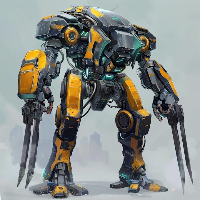 create custom mecha robot art
