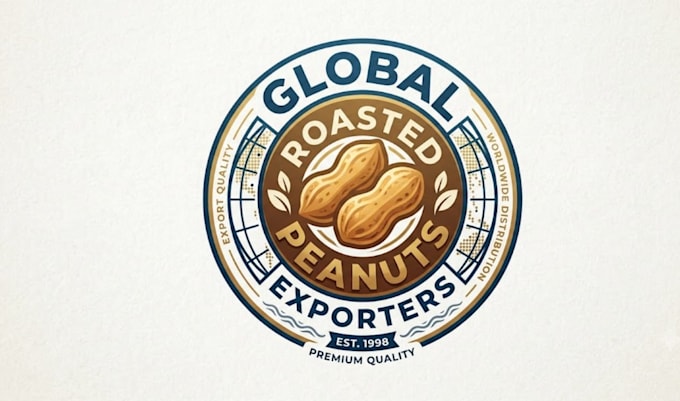 design a roasted peanut logo for exporters