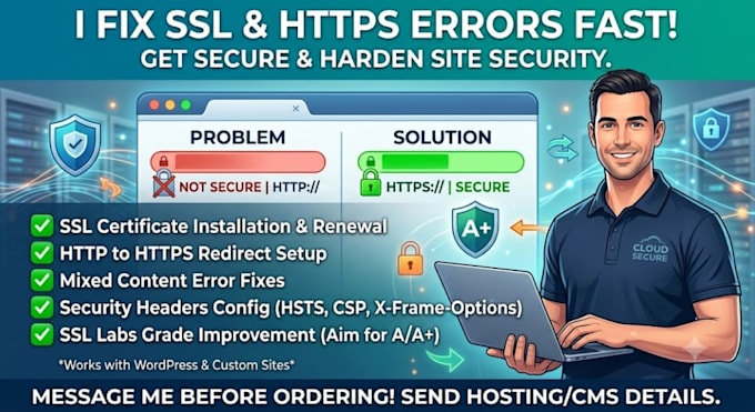 fix SSL issues and configure security headers for your website
