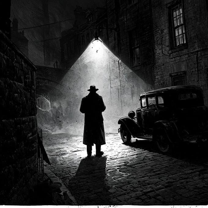 draw noir, horror and dark comic books art for your project
