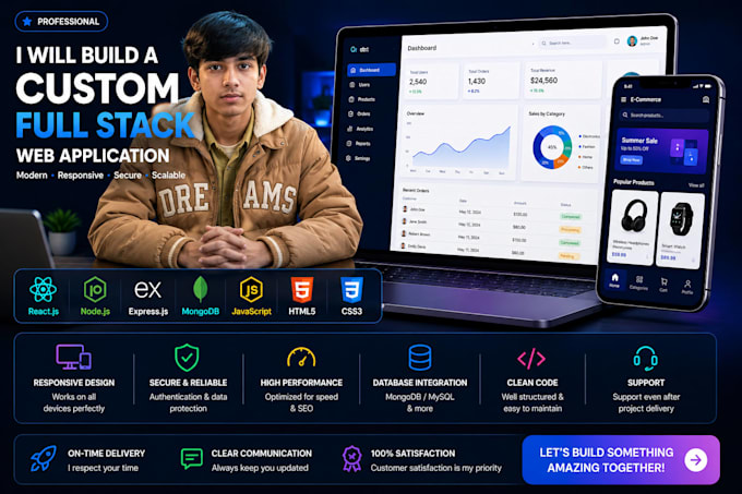 build a custom full stack web application