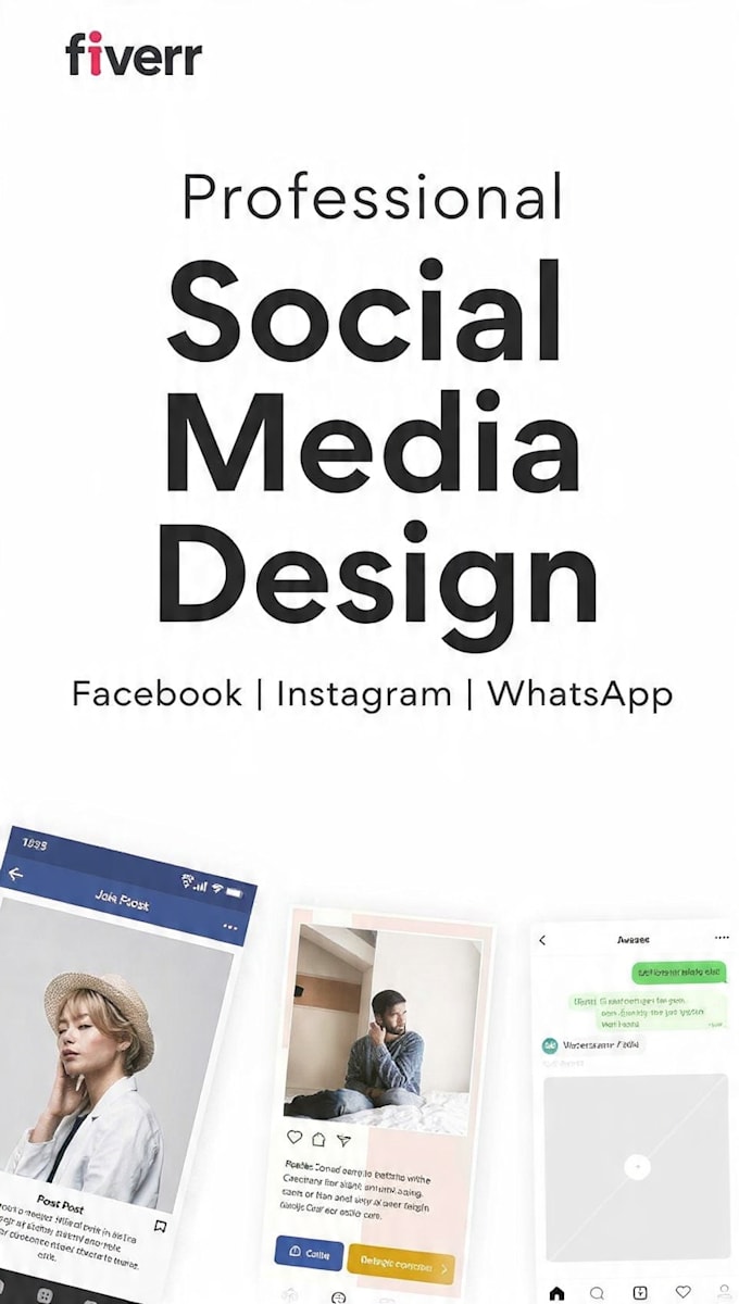 design instagram facebook and whatsapp post and flyer