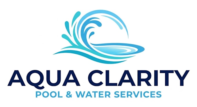 create a clean water and pool logo concept