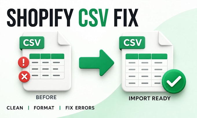 clean and fix your shopify product CSV