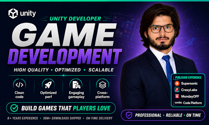 develop your unity 2d or 3d mobile game