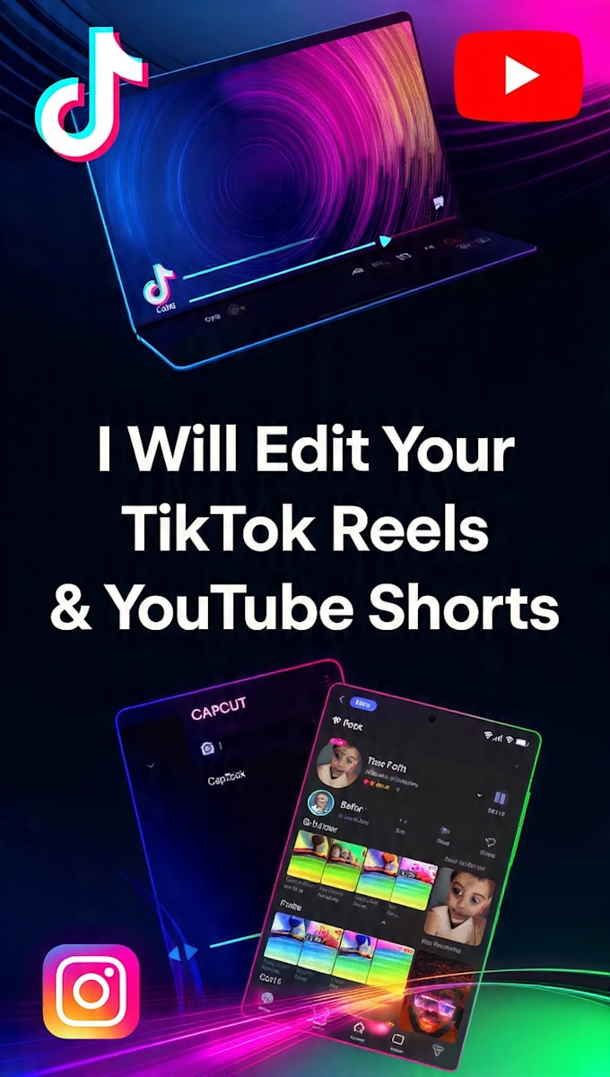 edit your tiktok , reels and youtube short videos