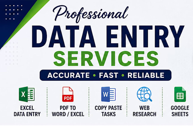 do accurate data entry, word and excel data entry, copy paste and typing