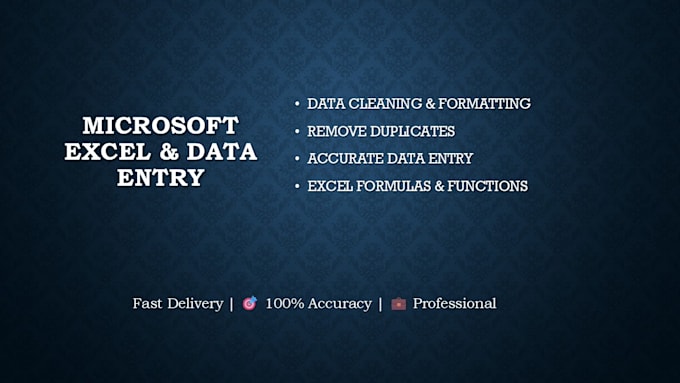 do microsoft excel data entry data cleaning formulas and dashboards