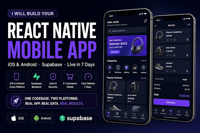 build your react native app for ios and android