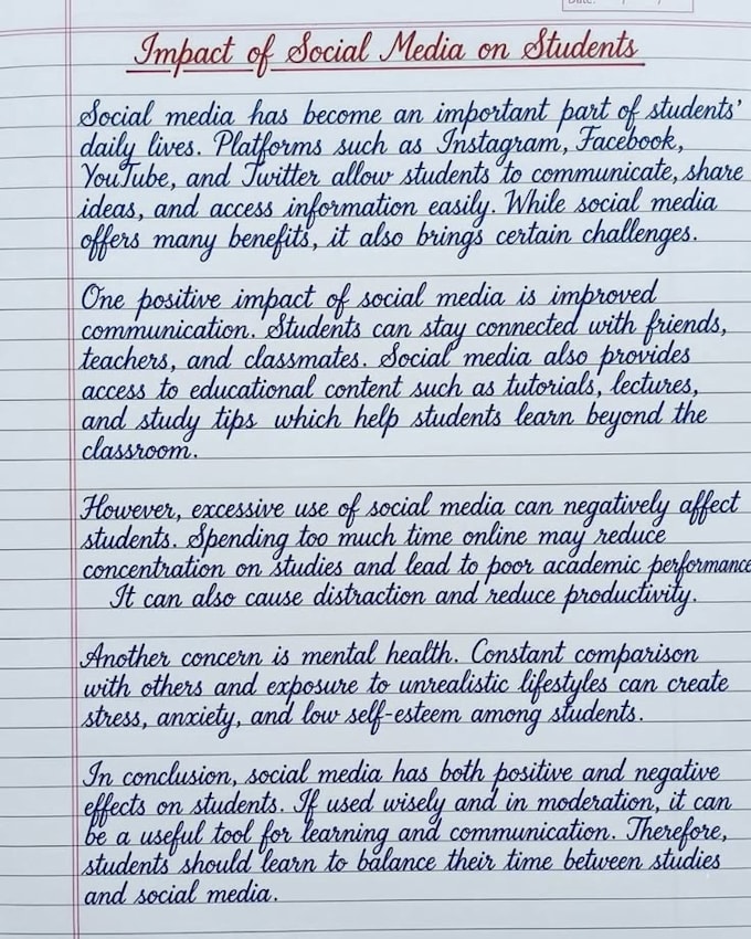 write neat handwritten notes