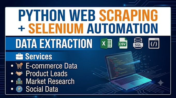 python web scraping, automation and data extraction