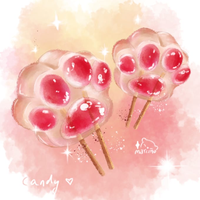 make pastel food illustrations