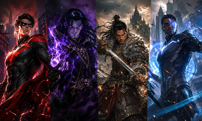 create comic panels, anime and character art