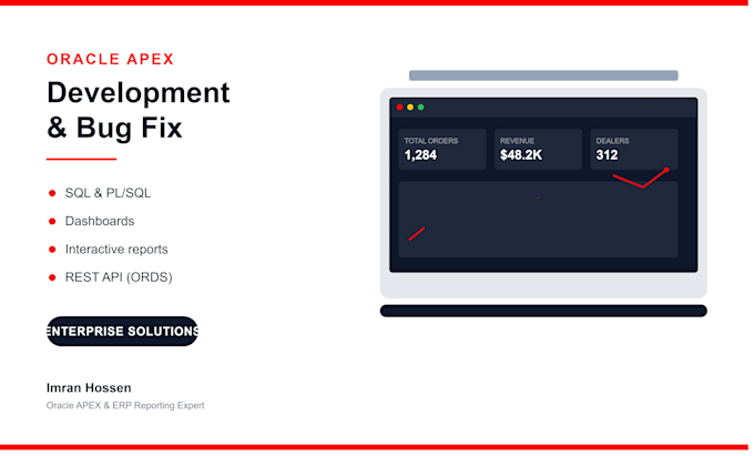 develop and fix oracle apex applications