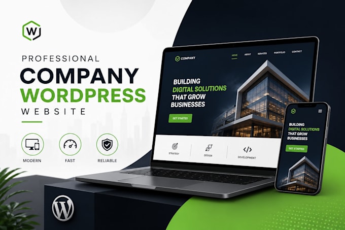 create a professional company wordpress website and business website