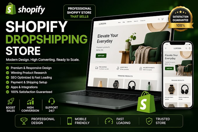 build a professional shopify store
