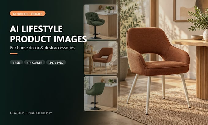 create ai lifestyle product images for home decor and desk accessories