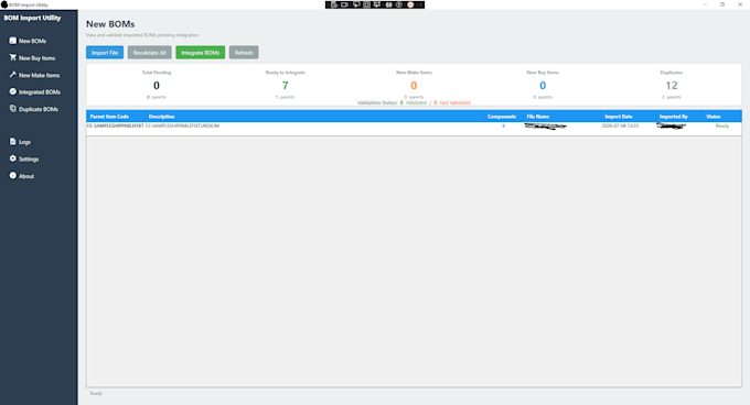 create custom application for sage integration