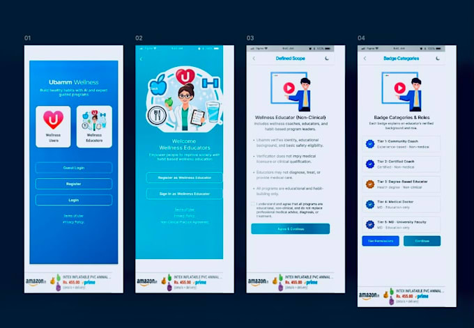 develop wellness app ,online trainer app,weight tracker app