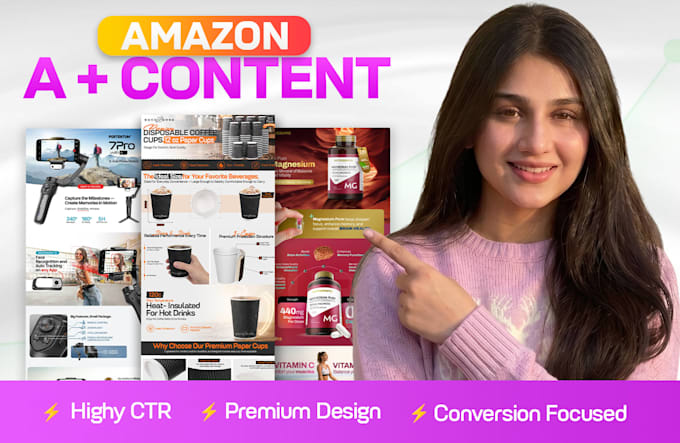 amazon a plus content, ebc and high converting listing images