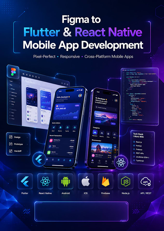 convert figma to flutter mobile app for ios and android