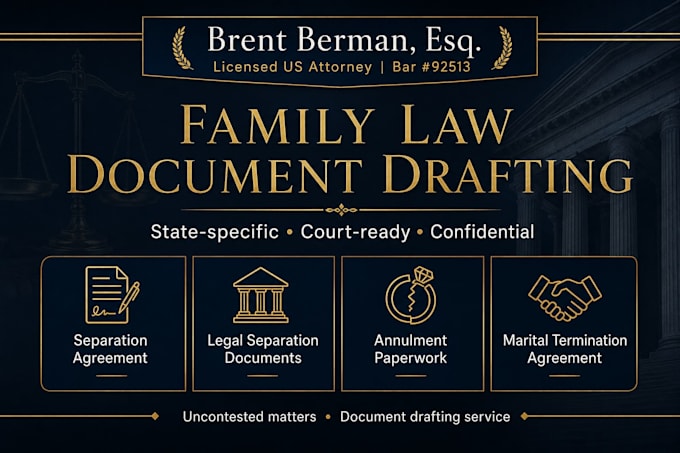 draft custom state specific annulment paperwork