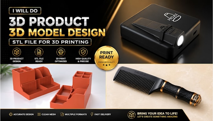do 3d product, 3d model design stl file for 3d printing