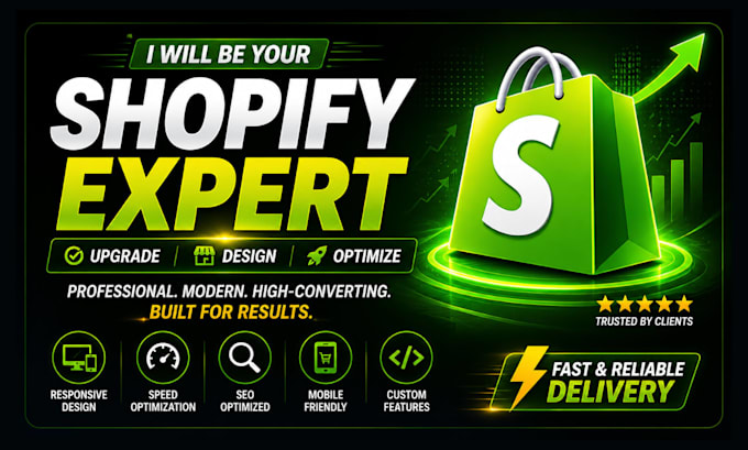 be your shopify expert, upgrade shopify, shopify template