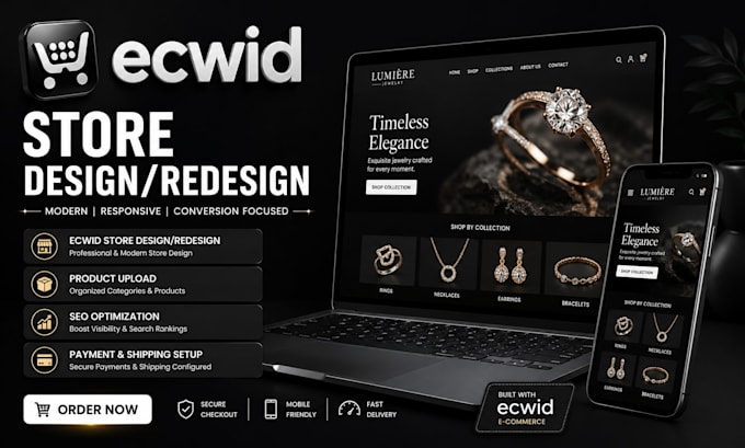 build ecwid ecommerce store ecwid store design ecwid store redesign ecwid SEO