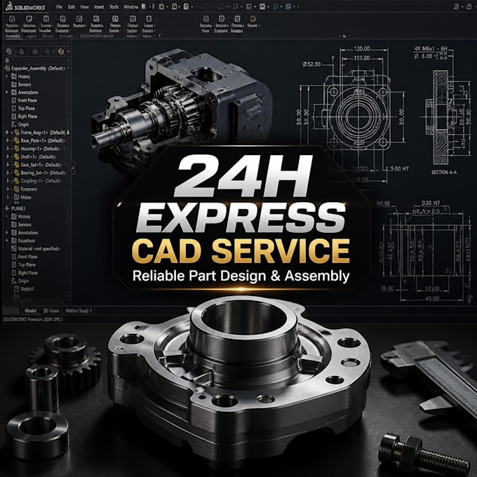 do express 2d to 3d cad conversion in 24 hours