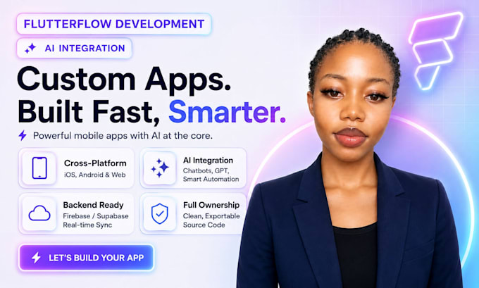 develop flutterflow app, flutter app, ai mobile app development