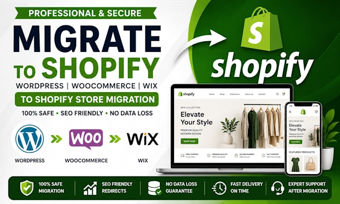 migrate wordpress to shopify woocommerce wix to shopify store migration