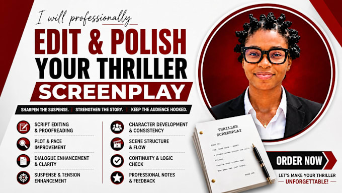 edit and rewrite your domestic thriller psychological suspense screenplay