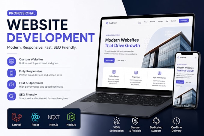 develop a custom web application in laravel