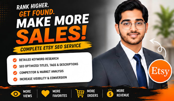 do etsy store setup, product research and SEO optimization
