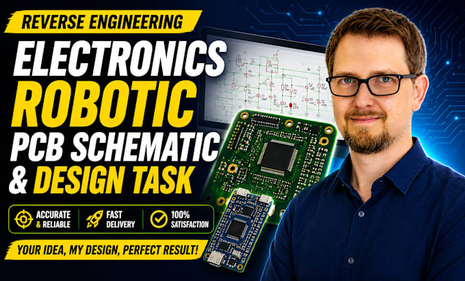 do reverse engineering, electronics, robotic, pcb schematic and desgin task