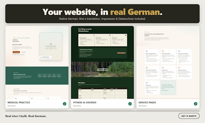 design a professional german website for your business
